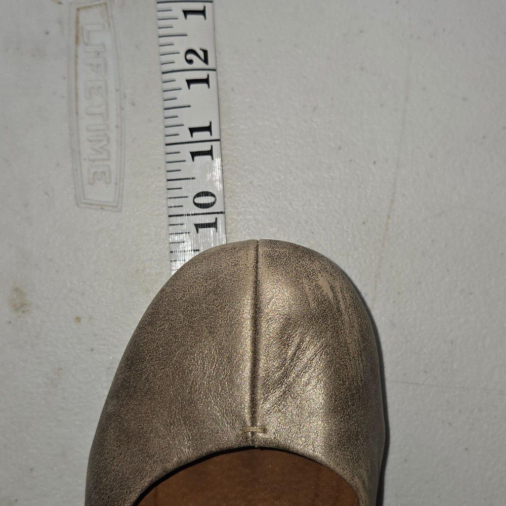 Indigo by Clarks Womens 8M Metallic Gold Leather Strappy Ballet Flats 87674 - Picture 4 of 11
